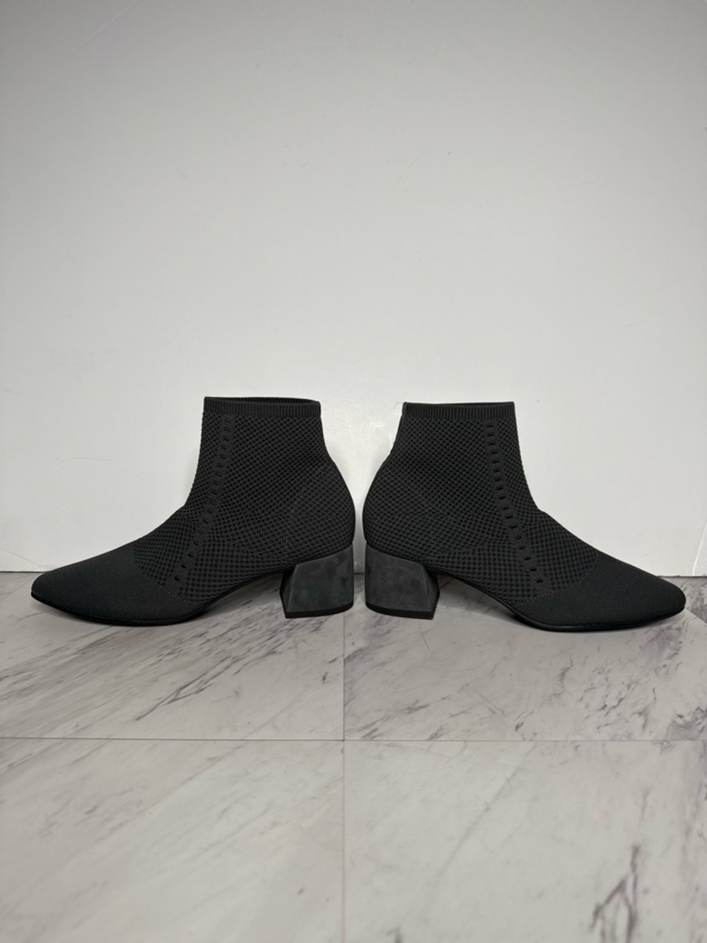 Eileen Fisher Honey Gray Knit Stretch Bootie 9 1/2 - Picture 7 of 13